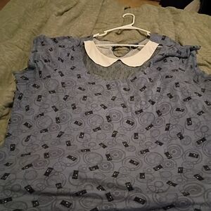 Doctor who Blue Blouse with White Collar